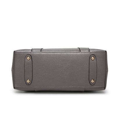 Women's Pebbled Satchel Handbag – Vegan-Friendly Imitation Leather Shoulder Bag with Crossbody Strap