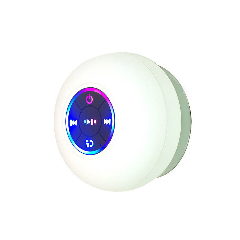 Waterproof Bluetooth Shower Speaker with LED Lights & Suction Cup
