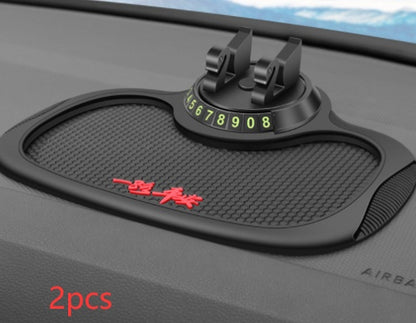 Non-Slip Car Phone Pad 4-in-1 Car Parking Number Card Anti-Slip Mat Auto Phone Holder Sticky Anti Slide Dash Phone Mount