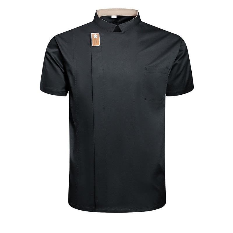 Short Sleeve Chef Jacket – Breathable Summer Kitchen & Bakery Uniform for Men