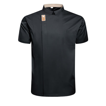 Short Sleeve Chef Jacket – Breathable Summer Kitchen & Bakery Uniform for Men