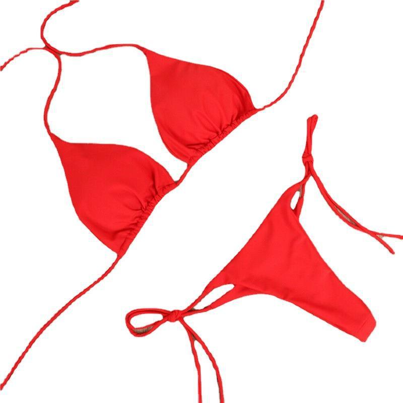 Women's Halter Neck Tie Bikini Set | Two-Piece Swimsuit in 7 Colors