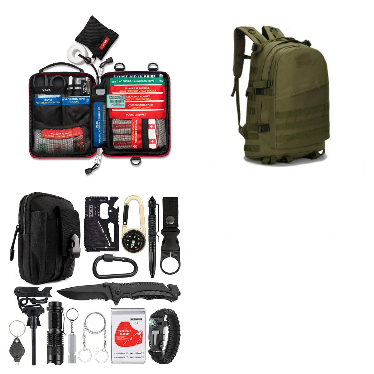 Outdoor Camping Multi-Function Tool Survival Equipment Sos Self-Defense Supplies