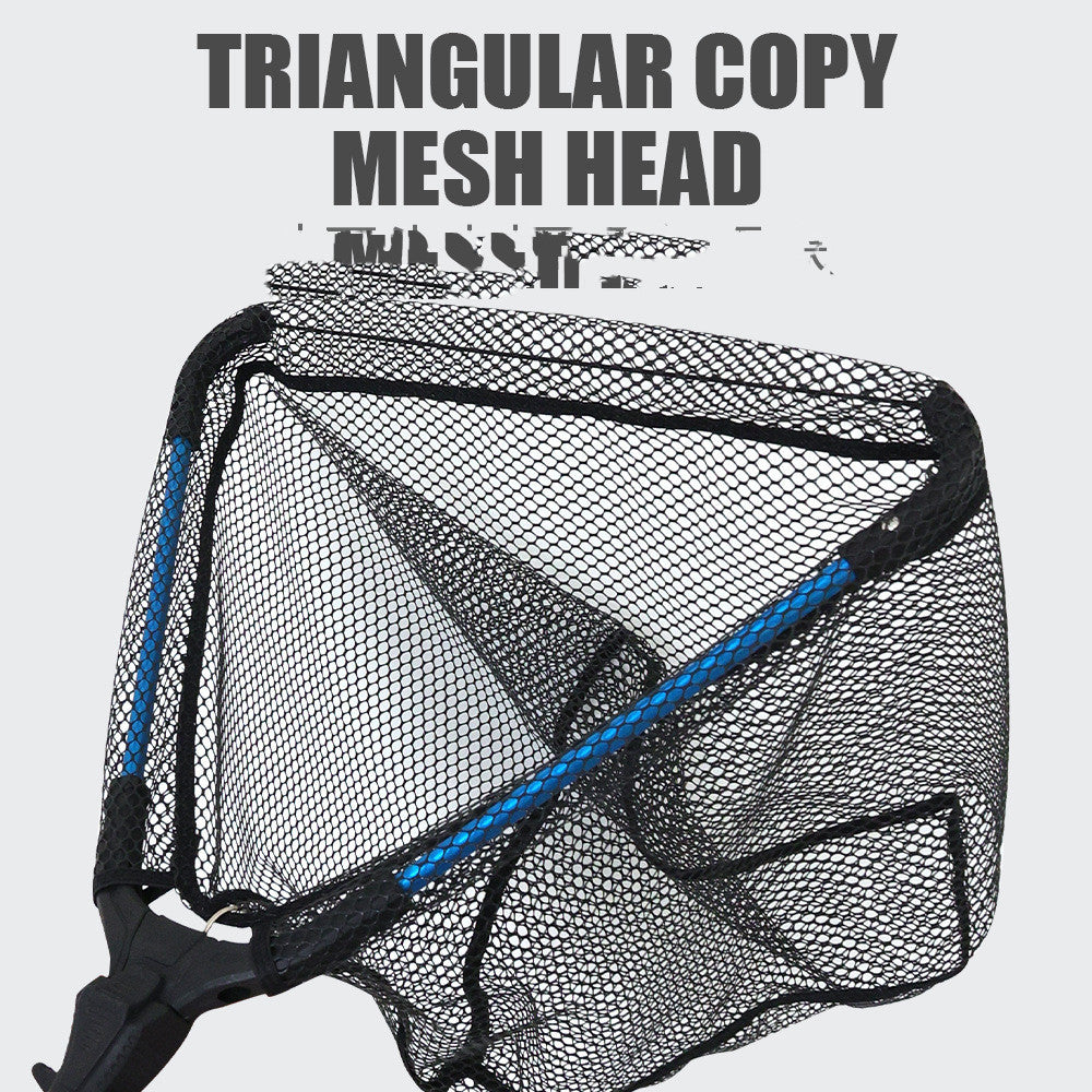 Aluminum Alloy Folding Fishing Net – Retractable Triangle Landing Net for Lure Fishing