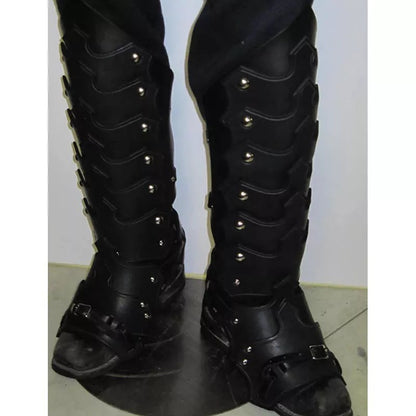 Medieval Knight Leg Guard Cosplay Props | Synthetic Leather Knee Armor