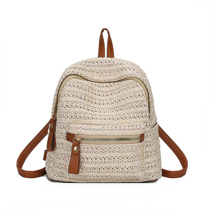 Straw Woven Backpack – Boho Chic Bag for Beach, Travel, Weddings & Everyday Use