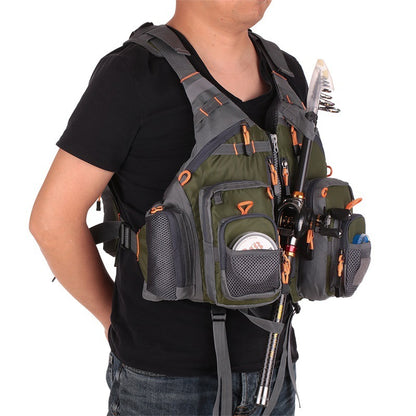 Fishing Life Vest with 11 Pockets – Breathable Flotation Jacket for Kayak, Fly & Canoe Fishing