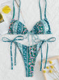 Women's Backless Solid Bikini Set | Sexy European-Style Two-Piece Swimsuit