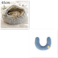Round Plush Pet Bed — Warm Winter Bed for Cats & Dogs