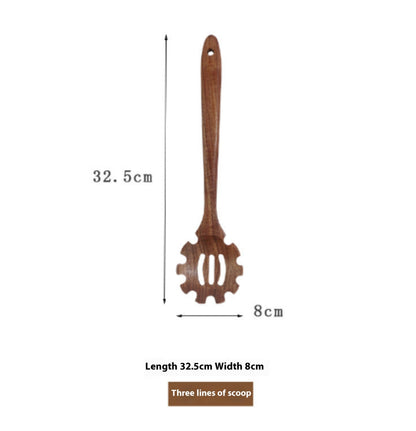 Wooden spoon with measurements on a white background
