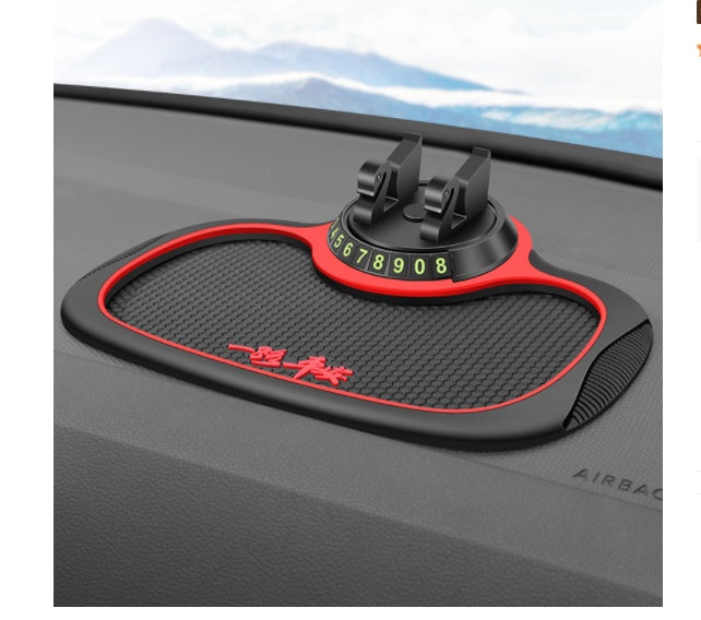Non-Slip Car Phone Pad 4-in-1 Car Parking Number Card Anti-Slip Mat Auto Phone Holder Sticky Anti Slide Dash Phone Mount