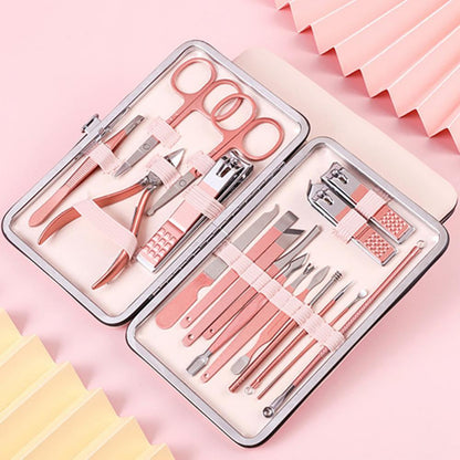Stainless Steel Nail Care & Manicure Set — 7 to 20 Pieces