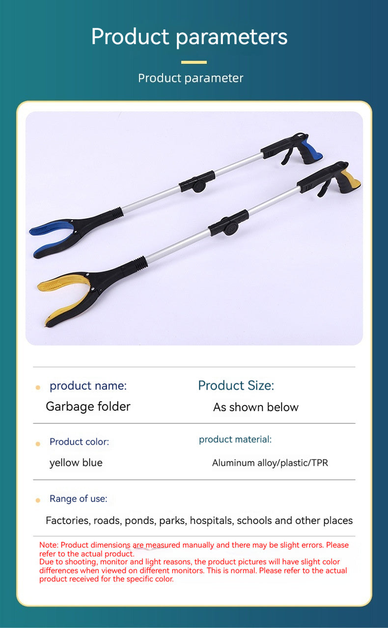Foldable Grabber Reacher Tool with Magnetic Tip – Aluminum Alloy Pick-Up Claw for Trash, Litter & More