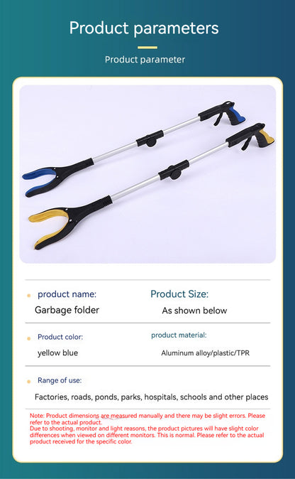 Foldable Grabber Reacher Tool with Magnetic Tip – Aluminum Alloy Pick-Up Claw for Trash, Litter & More