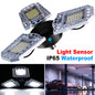 Three-Head LED Garage Light – 60W/80W/100W, E26/E27, IP65 Waterproof with Light Sensor