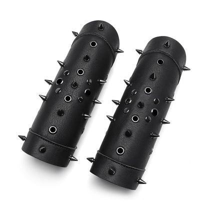 Punk PU Leather Wristband Arm Sleeve – Cosplay & Nightclub Bracelet Accessory