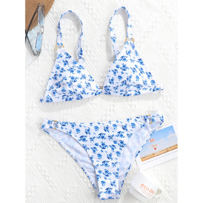 Women's Floral Print Bikini Set | Padded Two-Piece Swimsuit
