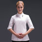 Women's 3/4 Sleeve Chef Coat – Professional Kitchen & Hotel Uniform