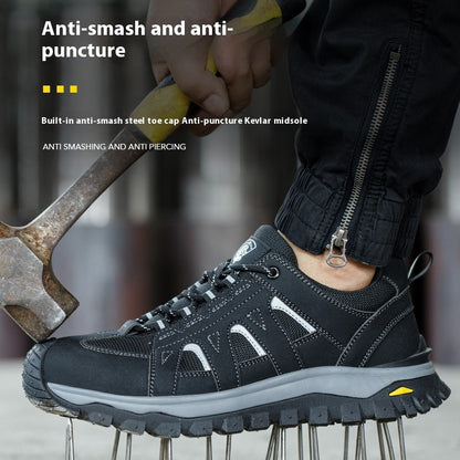 Men's Lightweight Safety Shoes – Anti-Puncture, Breathable, US 4.5–13