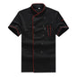 Short Sleeve Chef Shirt – Unisex Poly-Cotton Kitchen Uniform | White, Red, Black