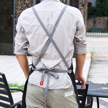 Men's Heavy-Duty Work Apron – Wear-Resistant Sleeveless Chef & Shop Apron