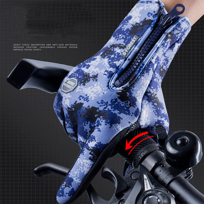 Winter Gloves Touch Screen Riding Motorcycle Sliding Waterproof Sports Fleece