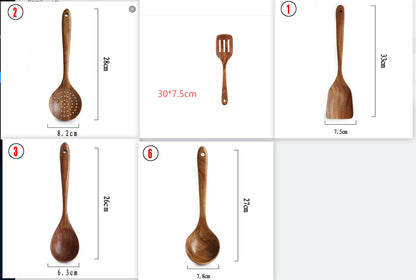 Wooden kitchen utensils with measurements on a white background