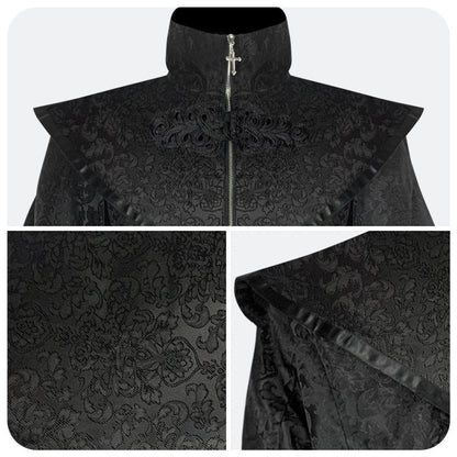 Medieval Gothic Mid-Length Coat – Unisex Cosplay & Role-Play Costume Jacket
