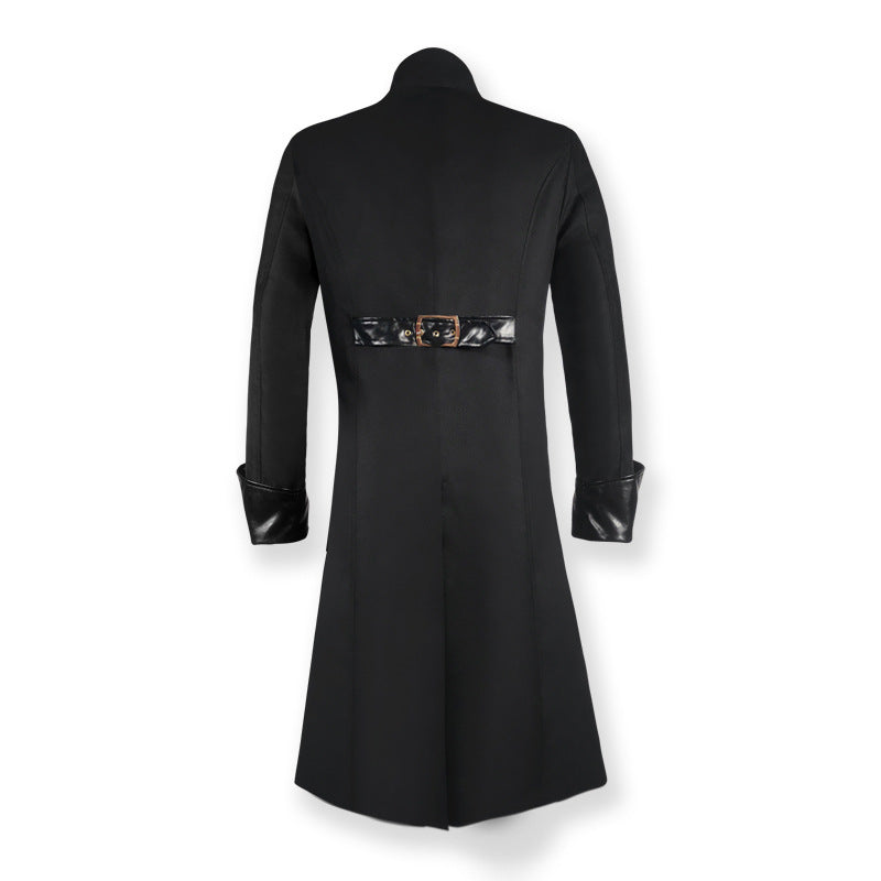 Medieval Gothic Mid-Length Coat – Unisex Cosplay & Role-Play Costume Jacket