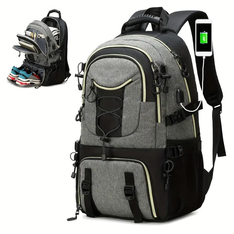Large Hiking Backpack – Oxford Cloth Outdoor Pack for Mountaineering, Gym & Travel