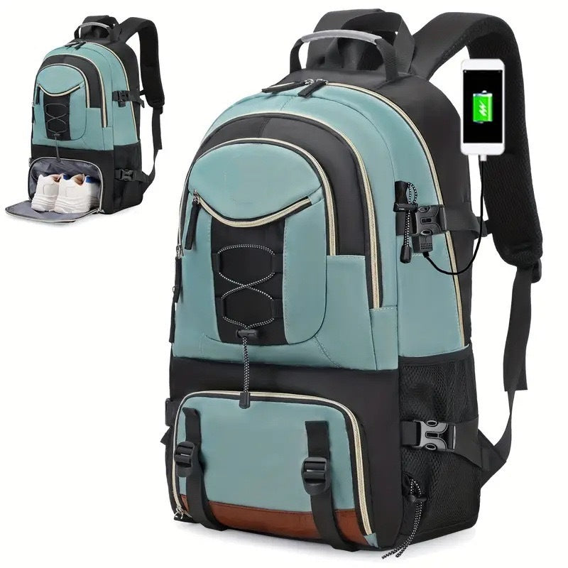 Large Hiking Backpack – Oxford Cloth Outdoor Pack for Mountaineering, Gym & Travel