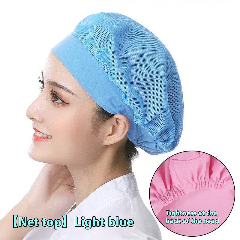 Wide Brim Mesh Chef Hat – Breathable Food Service Cap for Men & Women