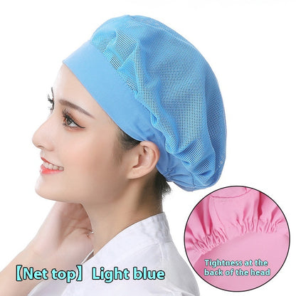 Wide Brim Mesh Chef Hat – Breathable Food Service Cap for Men & Women