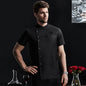Men's Short-Sleeve Chef Shirt – Moisture-Wicking Uniform for Kitchen & Hotel Staff