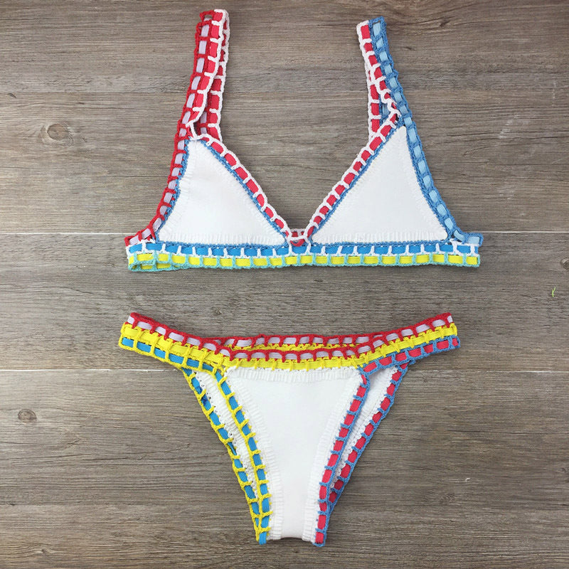 Women's Hand-Crochet Bikini Set | Knitted Two-Piece Swimwear