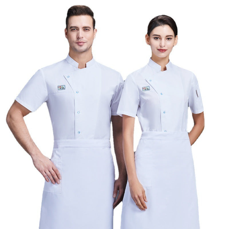 Professional Chef Coat – Moisture-Wicking Polyester Kitchen Uniform | Black, White, Blue
