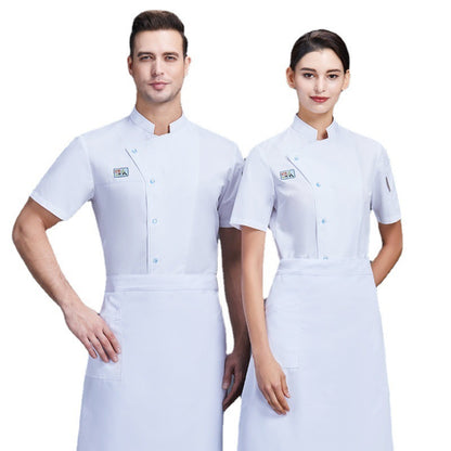 Professional Chef Coat – Moisture-Wicking Polyester Kitchen Uniform | Black, White, Blue