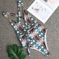 Women's Snake Print Backless Swimsuit | One-Piece & Split Bikini