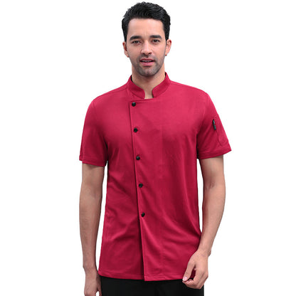 Men's Short Sleeve Chef Top – Lightweight Kitchen Work Shirt | 4 Colors
