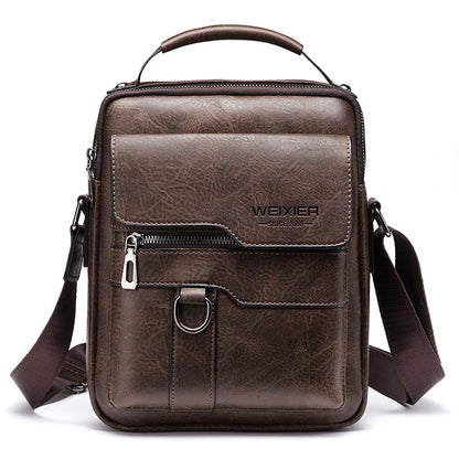Men’s PU Leather Messenger Bag – Waterproof Shoulder Bag for Work, Travel & Daily Use