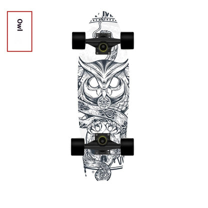 Fishtail Maple Skateboard — 21 Graphic Designs, 28" Deck
