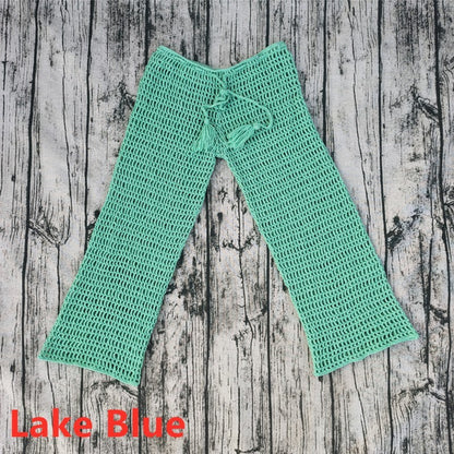 Crochet Bikini Cover-Up Set with Pants