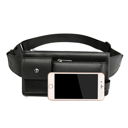 PU Leather Chest Bag – Men’s Waist Bag & Fanny Pack for Travel & Outdoors