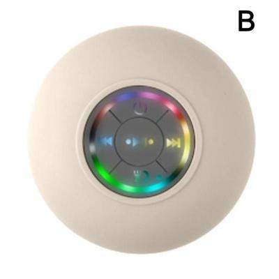 Waterproof Bluetooth Shower Speaker with LED Lights & Suction Cup