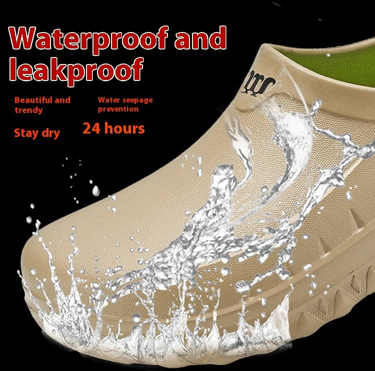 Men's Non-Slip Chef Shoes – Lightweight EVA Clogs for Kitchen & Work