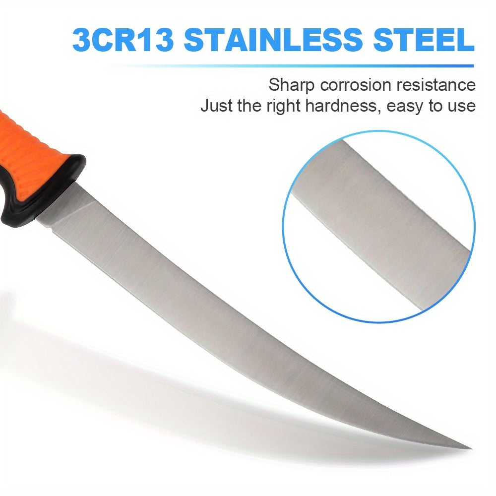 Fisherman's Fillet Knife with Orange Handle