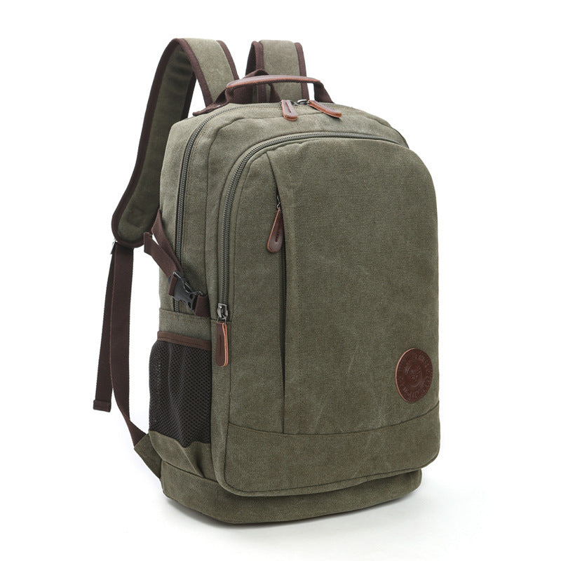 Washed Canvas Backpack – Retro Unisex Anti-Theft Travel & Street Bag