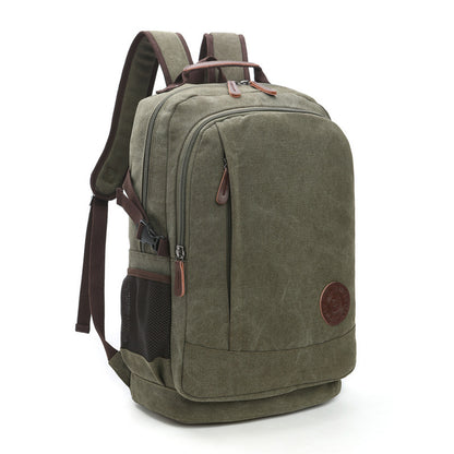 Washed Canvas Backpack – Retro Unisex Anti-Theft Travel & Street Bag