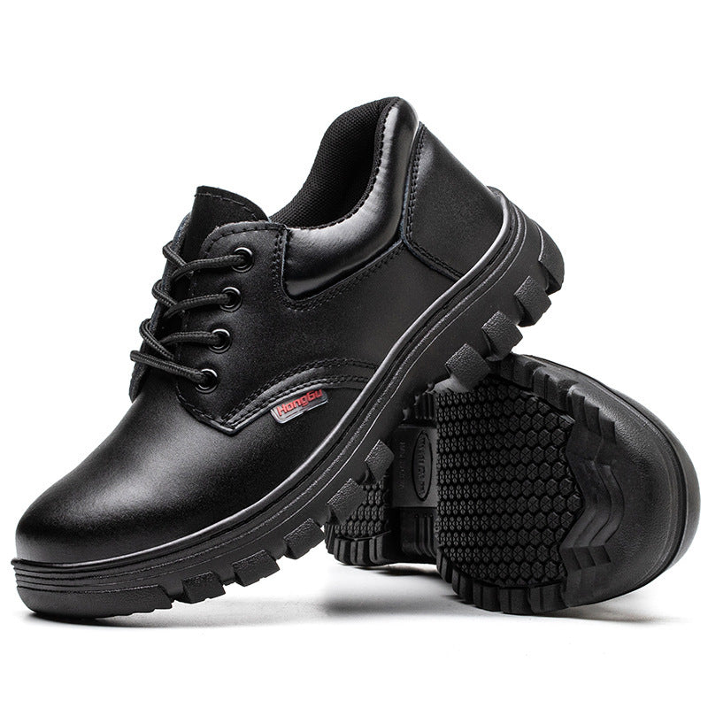 Men's Low-Top Leather Work Shoes – Non-Slip, Wear-Resistant, EU 35–46
