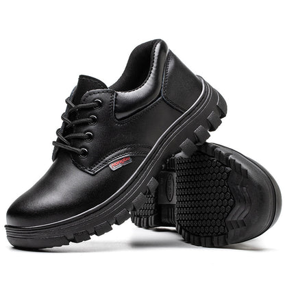 Men's Low-Top Leather Work Shoes – Non-Slip, Wear-Resistant, EU 35–46
